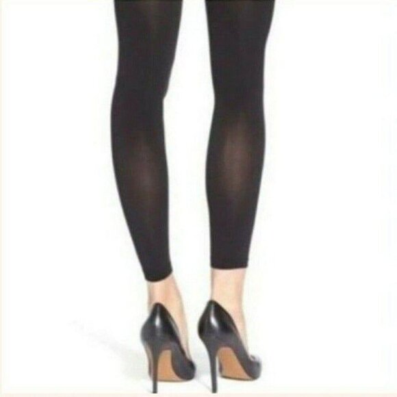 Spanx Womens Footless Tights Black Opaque Shaping Control High Waist Plus Size E - Picture 4 of 8